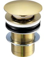 Vos Click Clack Basin Waste Unslotted Brushed Brass - Small Image