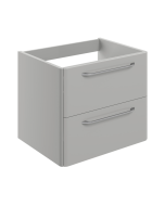 Fame X 594mm 2 Drawer Wall Unit (exc. Basin) - Grey Gloss - small image