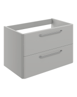 Fame X 794mm 2 Drawer Wall Unit (exc. Basin) - Grey Gloss - small image
