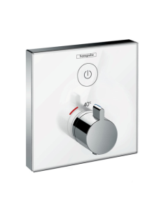 ShowerSelect Glass Thermostat for concealed installation for 1 function