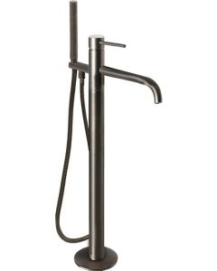 Vos Floor Standing Bath Shower Mixer With Kit Brushed Black - Small Image