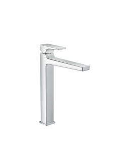 Metropol Single lever basin mixer 260 with lever handle for washbowls with push-open waste set