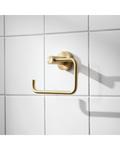 Miller Bond Brushed Brass Toilet Roll Holder - Small Image