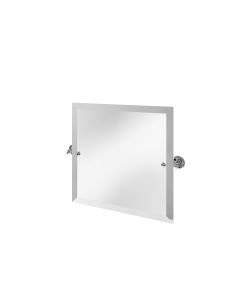 Burlington Rectangular Swivel Mirror With Curved Corners Chrome Plated Brass Wall Mounts Small Image