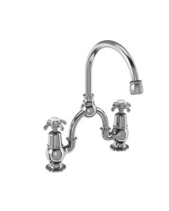 Burlington Qt Anglesey 2H Arch Basin Mixer Curved Spout (200Mm Centres) Small Image