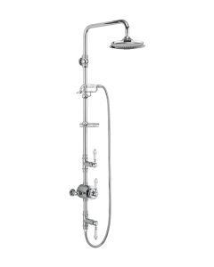 Burlington Stour 28Mm Dual Outlet Exposed Shower With 6" Head, Flex. Kit & Soapb Small Image
