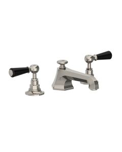 Lefroy Brooks Mackintosh Black Lever D/M 3 Hole Basin Mixer With Puw - Nickel - Small Image