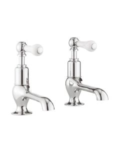 Belgravia Lever Long Nose Basin Taps No Waste Deck Mounted