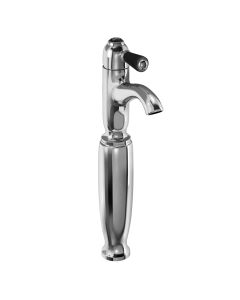 Burlington Chelsea Tall Curved Basin 1H Mixer With Puw - Black Lever Small Image