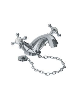 Lefroy Brooks Connaught Mono Basin Mixer With Plug & Chain - Chrome - Small Image