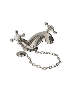 Lefroy Brooks Connaught Mono Basin Mixer With Plug & Chain - Nickel - Small Image