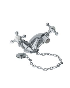 Lefroy Brooks Connaught Mono Bidet Mixer With Plug & Chain - Chrome - Small Image
