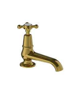 Lefroy Brooks Connaught *Single* Long Nose Pillar Tap - Polished Brass - Small Image