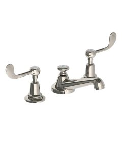Lefroy Brooks Classic Connaught Lever 3 Hole Basin Mixer & Puw - Nickel - Small Image