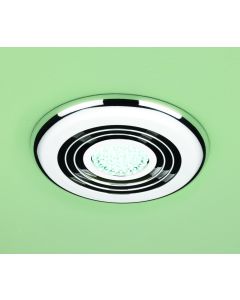 Cyclone Wet Room Inline Fan, Chrome - Cool White LED - small image