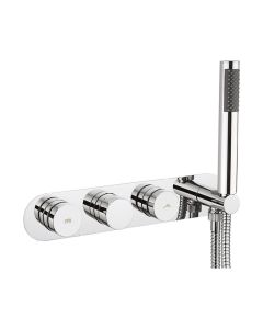 Dial Central Thermostatic Shower Valve with 2 Way Diverter & Handset 