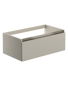 Grip X 800mm 1 Drawer Wall Hung Basin Unit (No Top) - Latte - small image