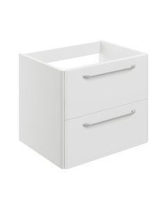 Fame X 594mm 2 Drawer Wall Unit (exc. Basin) - White Gloss - small image