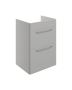 Fame X 594mm 2 Drawer Floor Unit (exc. Basin) - Grey Gloss - small image