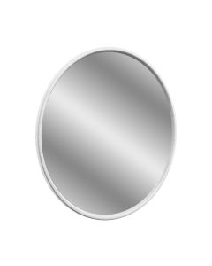 Venice X 550x550mm Round Mirror - Satin White Ash - small image