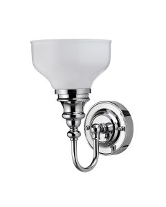 Burlington Ornate Base, Frosted Cup  Glass Shade - Chrome Small Image