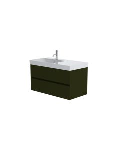 Catalano Zero Up 100 2 Drawer Unit Lh Olive Green - Small Image