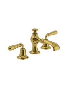 Lefroy Brooks La Chapelle Metal Torpedo Lever 3H Basin Mixer & Puw - Ant. Gold - Small Image