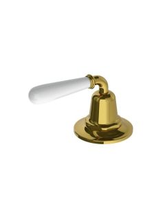 Lefroy Brooks La Chapelle D/M 2 Way Diverter With White Torpedo Levers Ant Gold - Small Image