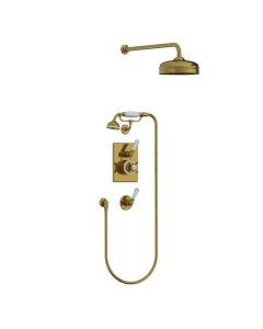 Lefroy Brooks Godolphin Conc Therm Valve With W/M Kit & 8" Rose - Pol. Brass - Small Image