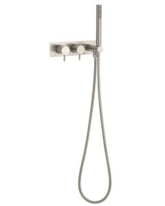 Inox Thermostatic 2 Outlet Shower Valve With Hand Shower - Small Image