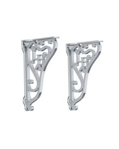 Lefroy Brooks Classic Cistern Support Brackets - Chrome - Small Image