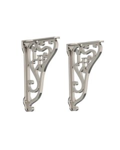 Lefroy Brooks Classic Cistern Support Brackets - Nickel - Small Image