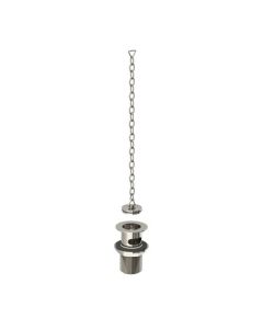 Lefroy Brooks Classic Basin Waste With Plug & Chain - Nickel - Small Image