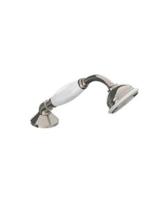 Lefroy Brooks Classic White Ceramic D/M Hand Shower - Nickel - Small Image