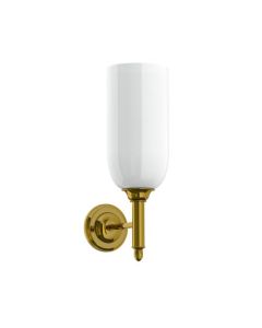 Lefroy Brooks Classic Flute Wall Lamp - Polished Brass - Small Image