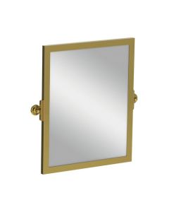 Lefroy Brooks Classic Tilting Mirror With Brass Frame - Antique Gold - Small Image