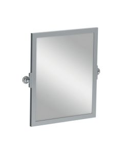 Lefroy Brooks Classic Tilting Mirror With Brass Frame - Chrome - Small Image