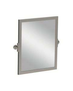 Lefroy Brooks Classic Tilting Mirror With Brass Frame - Nickel - Small Image