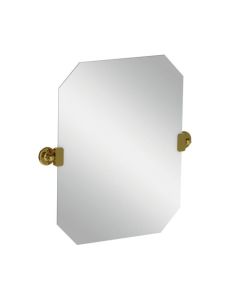 Lefroy Brooks Classic Edwardian Octagonal Tilting Mirror - Polished Brass - Small Image