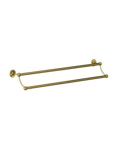 Lefroy Brooks Classic Edwardian 762Mm Double Towel Rail - Antique Gold - Small Image