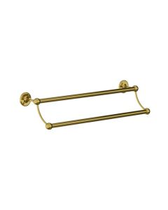 Lefroy Brooks Classic Edwardian 508Mm Double Towel Rail - Antique Gold - Small Image