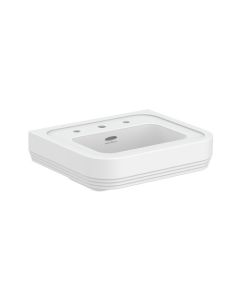 Lefroy Brooks Belle Aire 61Cm Basin 3 Tap Hole - White - Small Image