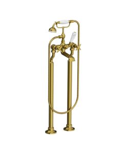 Lefroy Brooks Classic Star Handle Bsm With Standpipes - Antique Gold - Small Image