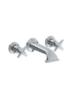 Lefroy Brooks Classic Star Handle Conc 3 Hole Bath Filler - Chrome - Small Image