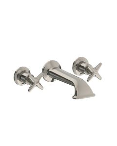 Lefroy Brooks Classic Star Handle Conc 3 Hole Bath Filler - Nickel - Small Image