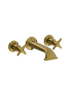 Lefroy Brooks Classic Star Handle Conc 3 Hole Bath Filler - Polished Brass - Small Image