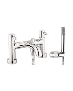 Fusion Bath Shower Mixer Dual Lever with Kit Deck Mounted