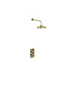 Burlington Riviera Shower Valve With Fixed Shower Head Gold Small Image