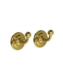 Lefroy Brooks Belle Aire Pair Of Robe Hooks - Antique Gold - Small Image