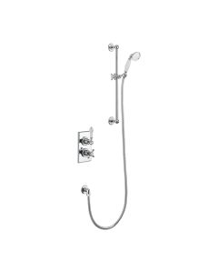 Burlington Trent Thermostatic Single Outlet Concealed Shower Valve With Rail, Hose And Handset Small Image